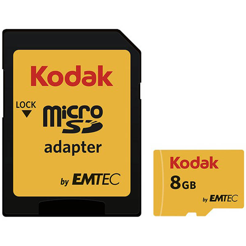 Emtec Kodak UHS-I U1 Class 10 microSDHC 8GB With Adapter